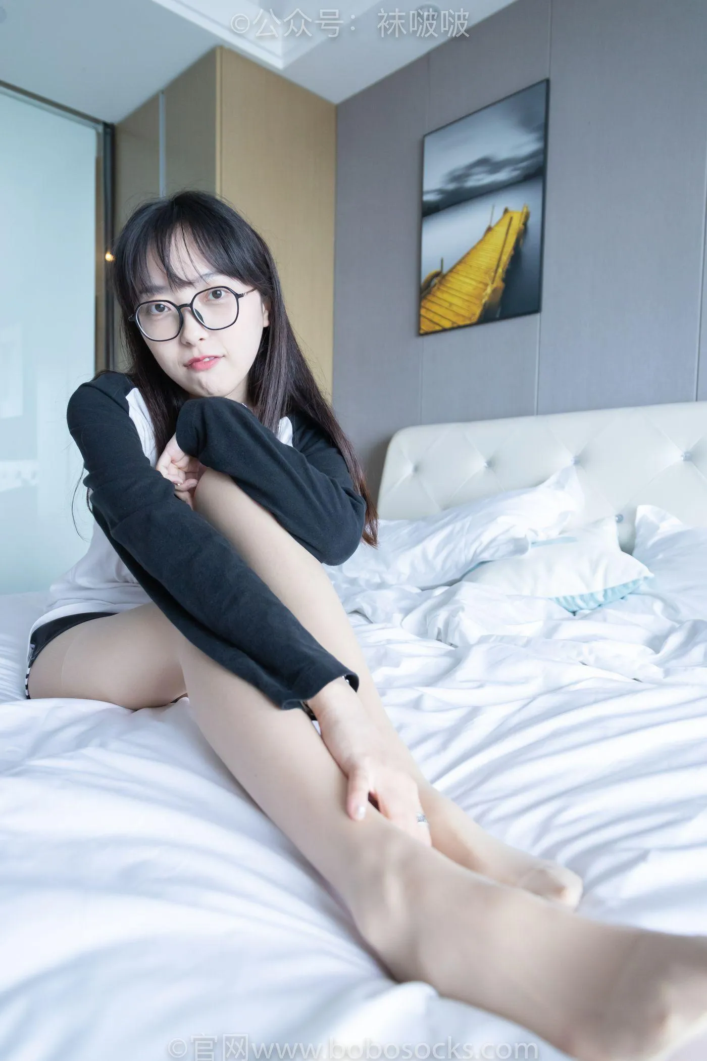 [BoBoSocks袜啵啵]NO.015 稚予-阿迪板鞋、白色短棉袜、肉丝 [135P]插图